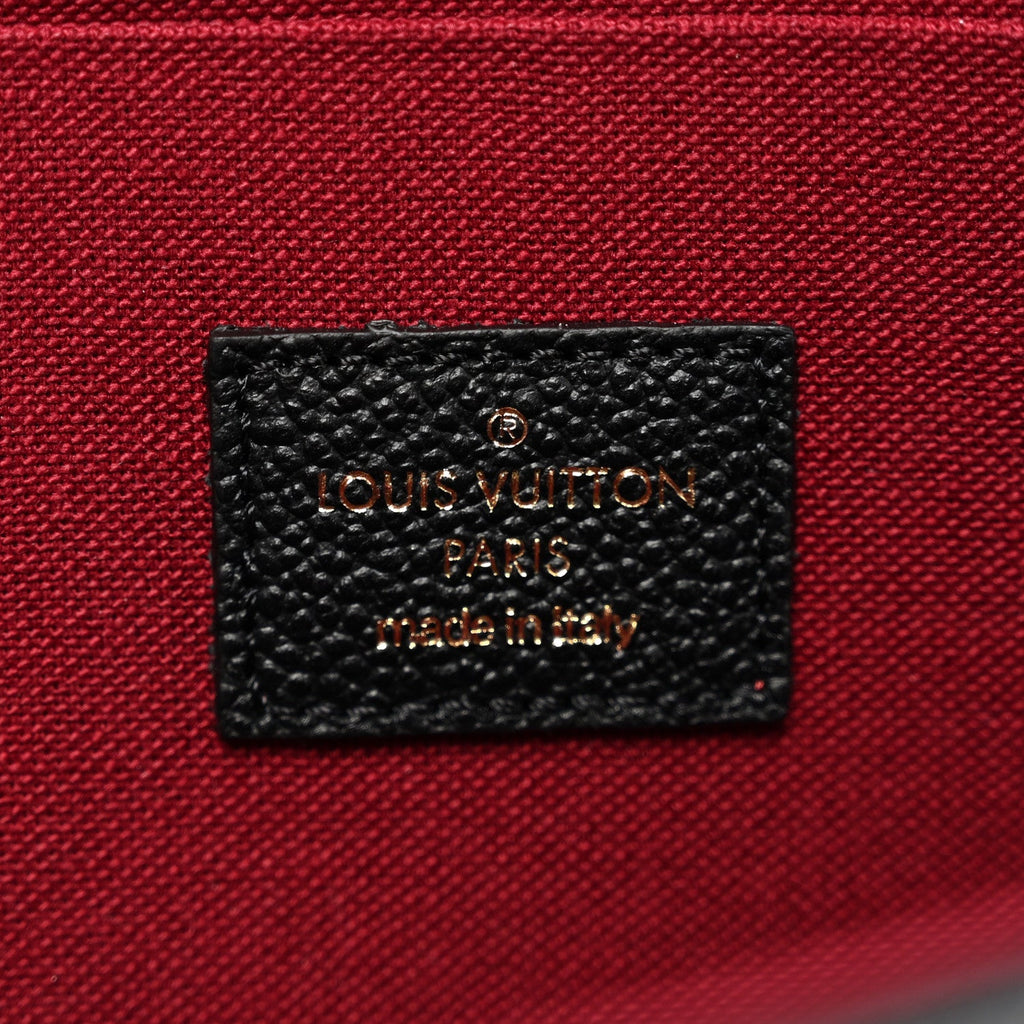 Louis Vuitton Empreinte Monogram Giant Felicie Pochette Black Beige
