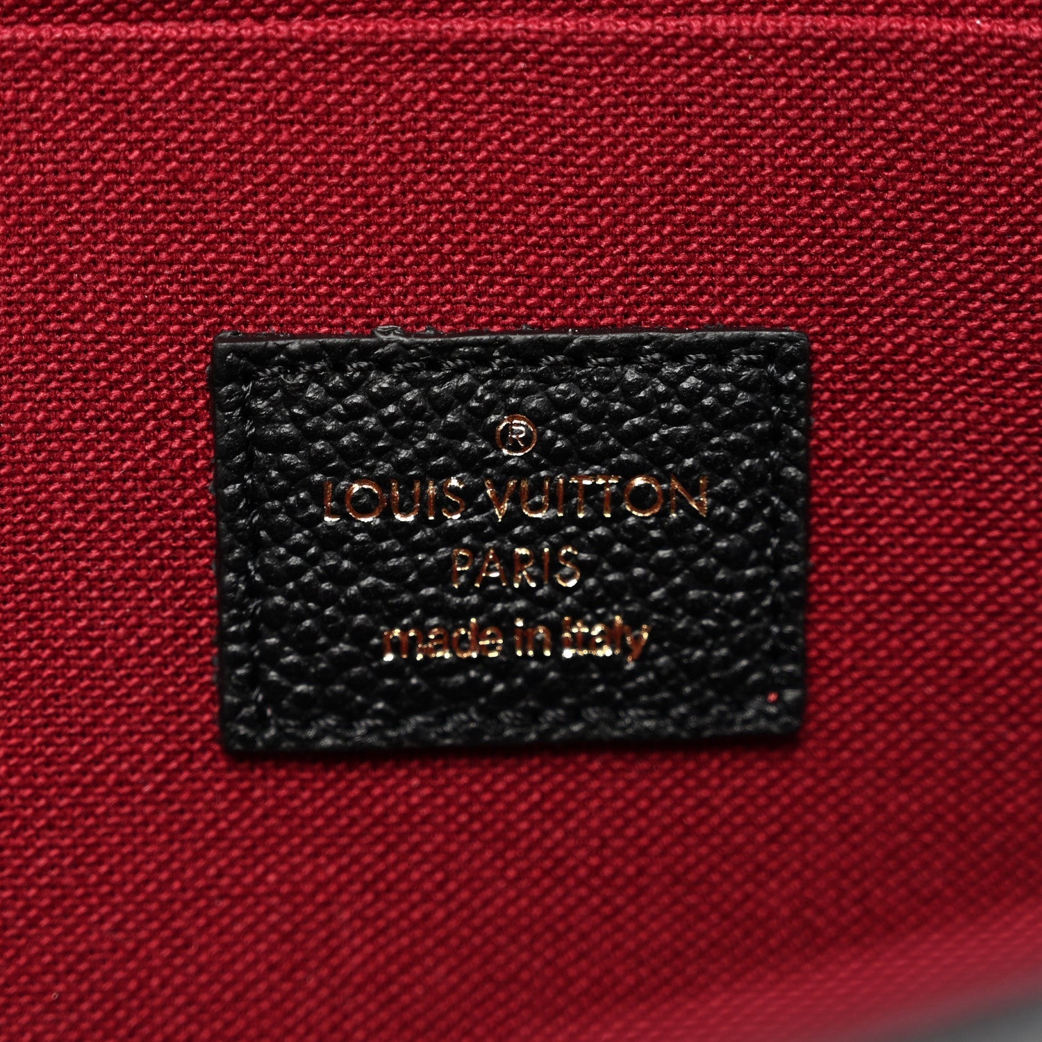 Louis Vuitton Empreinte Monogram Giant Felicie Pochette Black Beige