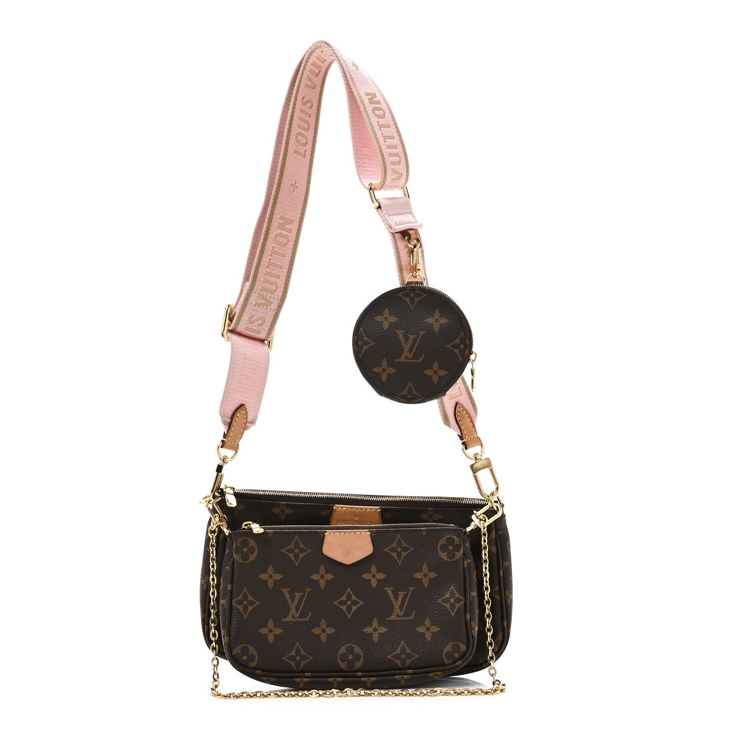 Louis Vuitton Monogram Multi Pochette Accessories Rose Clair