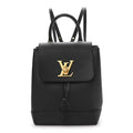 Louis Vuitton Calfskin Lockme Mini Backpack Black