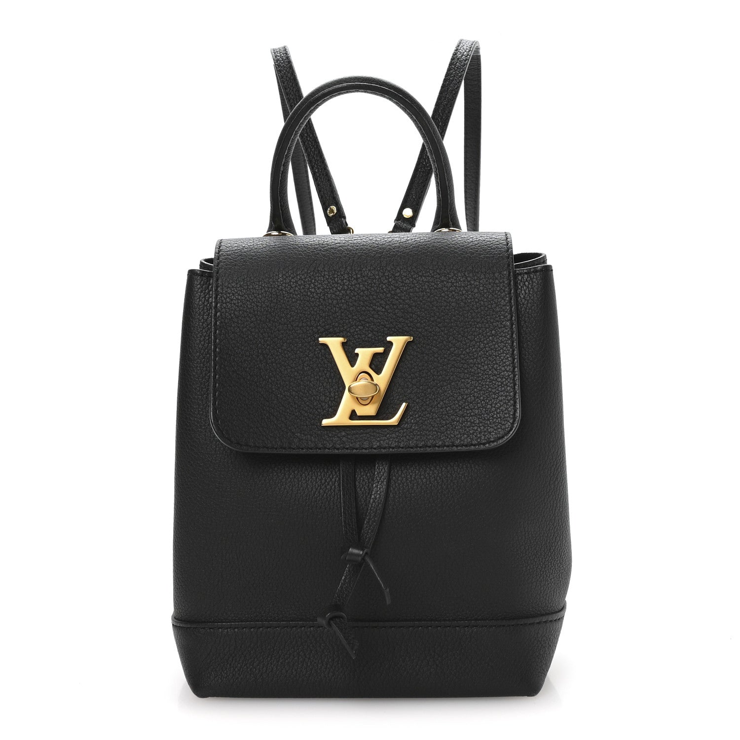 Louis Vuitton Calfskin Lockme Mini Backpack Black