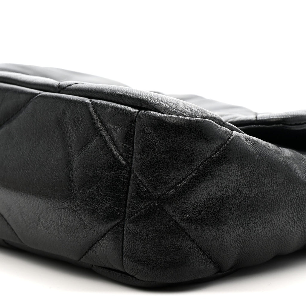 Chanel Goatskin Quilted Medium Chanel 19 Flap Black