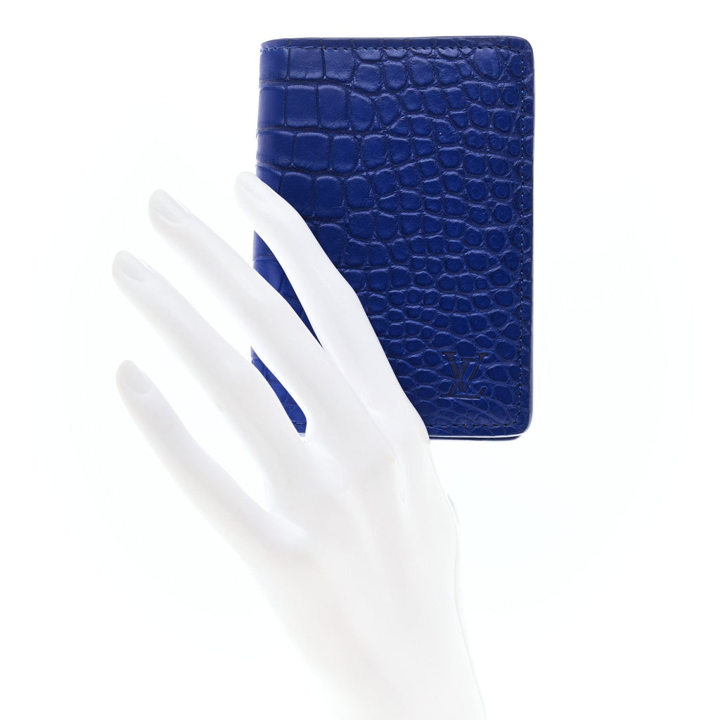 Louis Vuitton Crocodile Pocket Organizer Bleu De Methylene