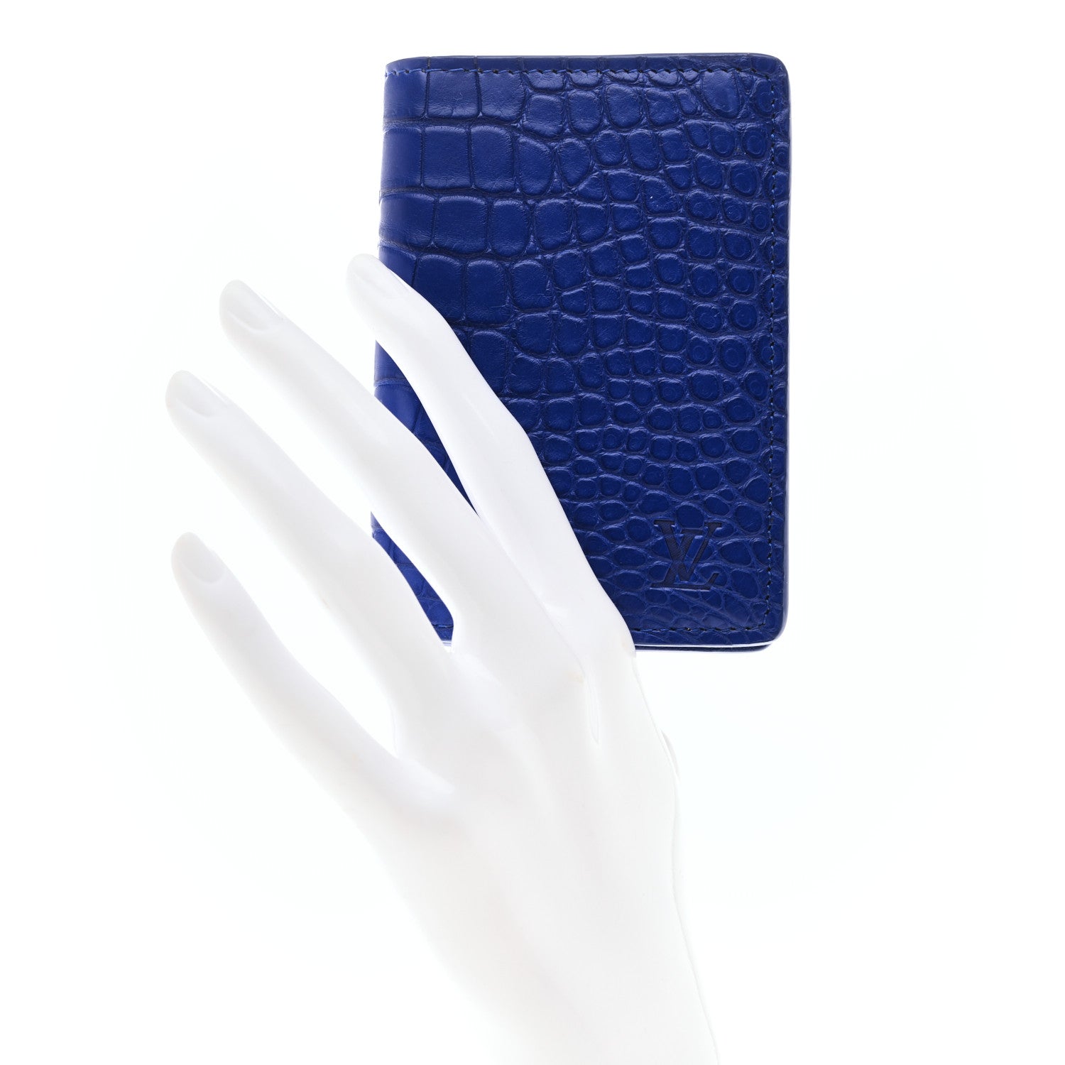 Louis Vuitton Crocodile Pocket Organizer Bleu De Methylene