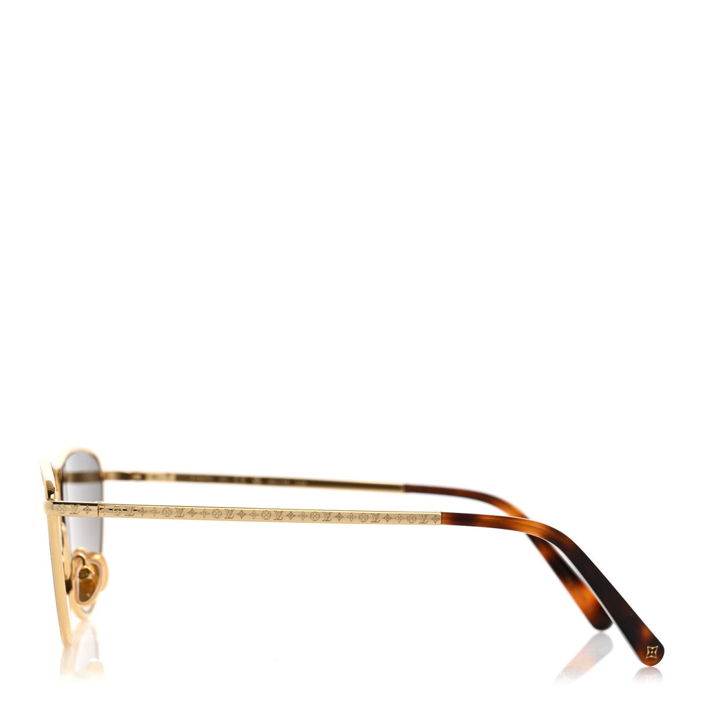Louis Vuitton Metal LV Star Cat Eye Sunglasses Z1867U Gold