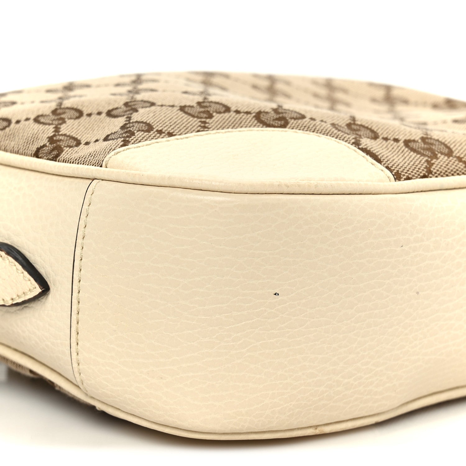 Gucci Monogram Dollar Calfskin Mini Bree Messenger Bag Beige Ebony Avoire