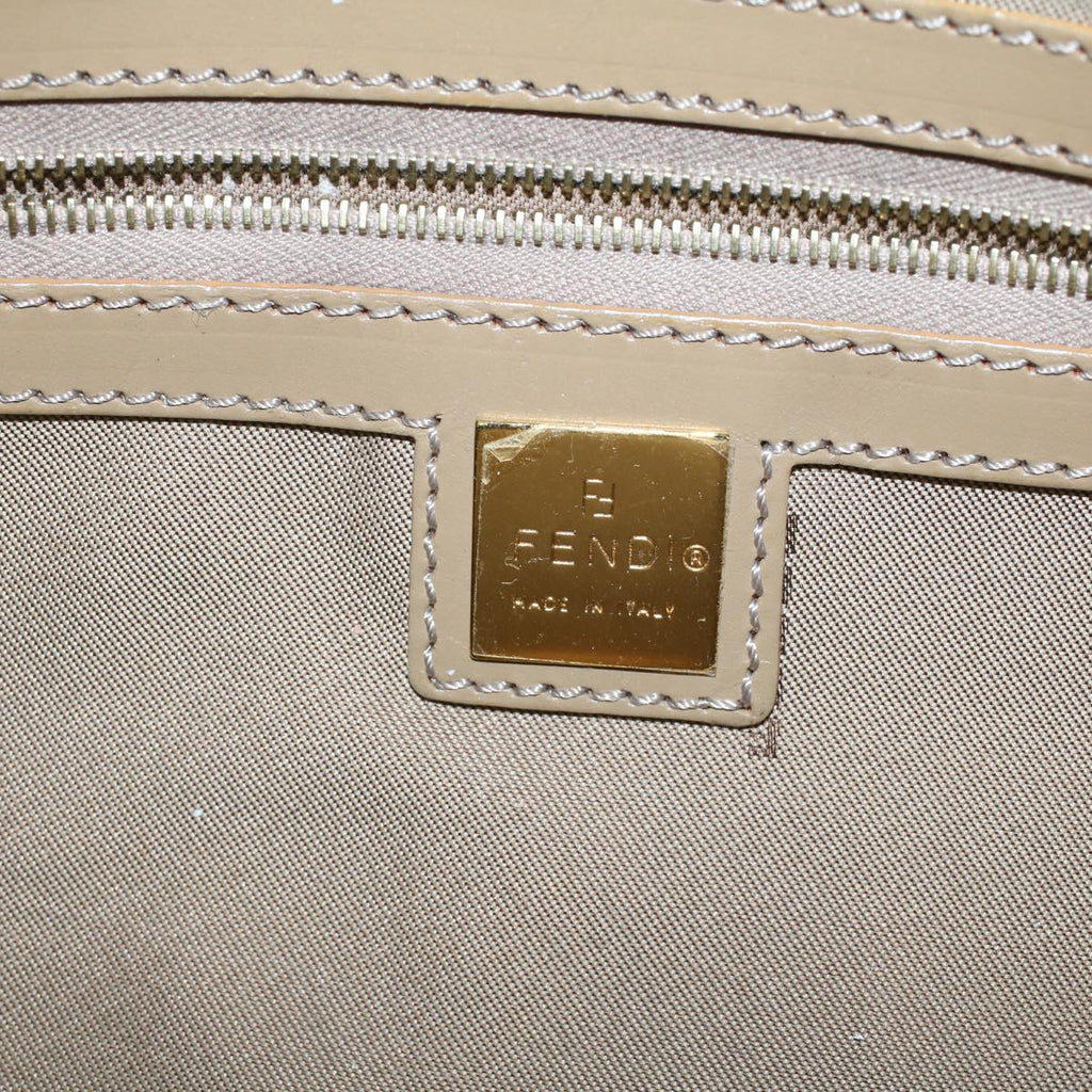 FENDI Zucchino Canvas Hand Bag Coated Canvas Light Blue  48018
