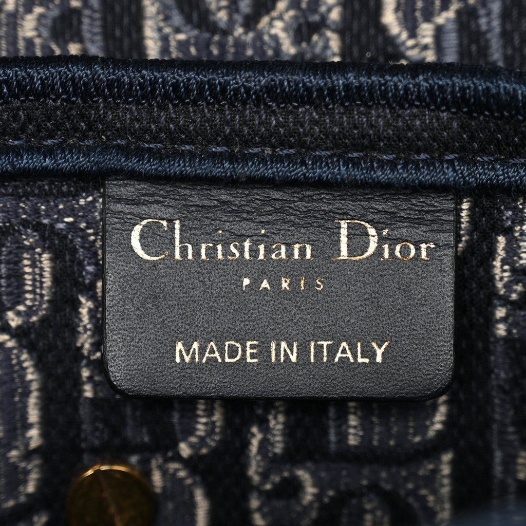 Christian Dior Velvet Oblique Saddle Bag Blue