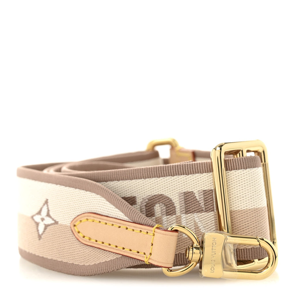 Louis Vuitton Jacquard Speedy Bandouliere 20 Shoulder Strap Beige