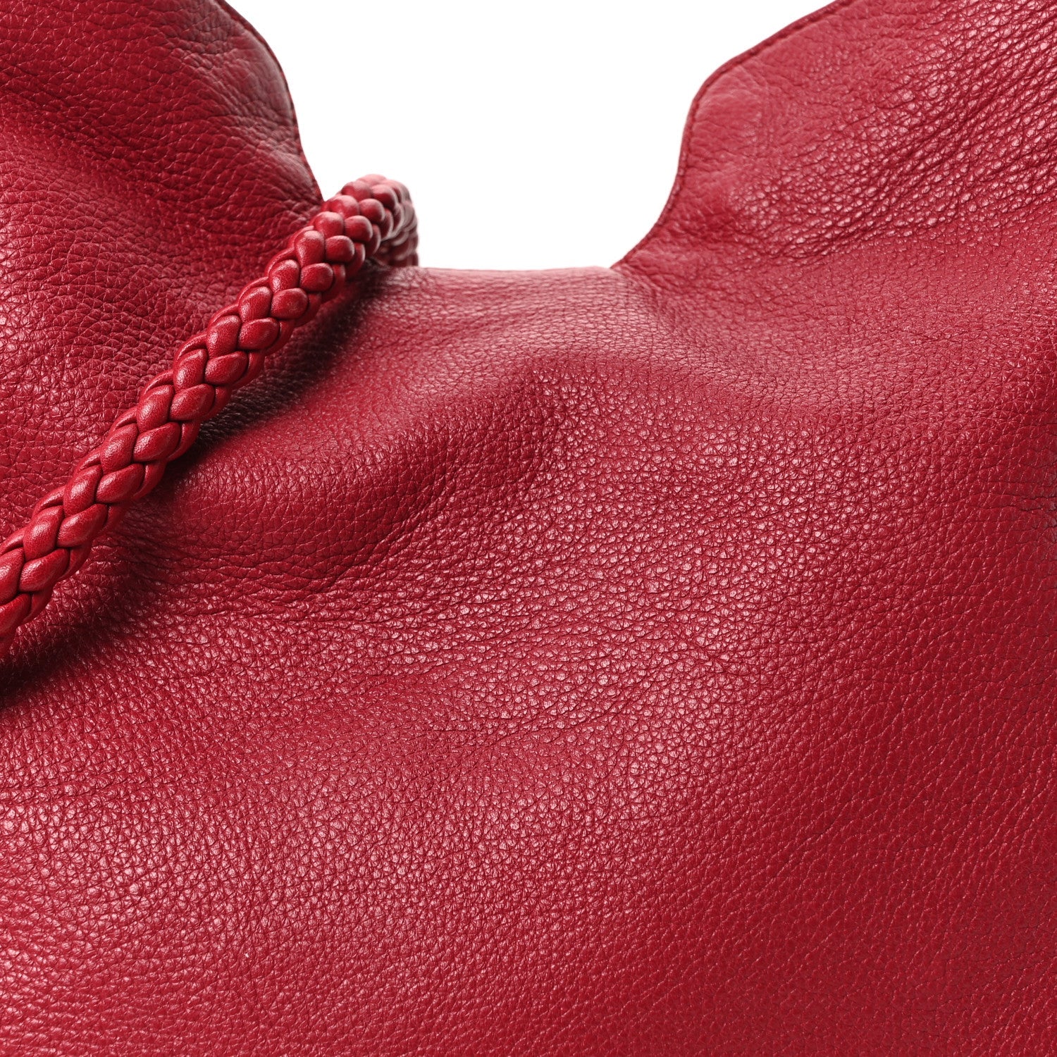 Gucci Pebbled Calfskin Medium G Wave Shoulder Bag Red