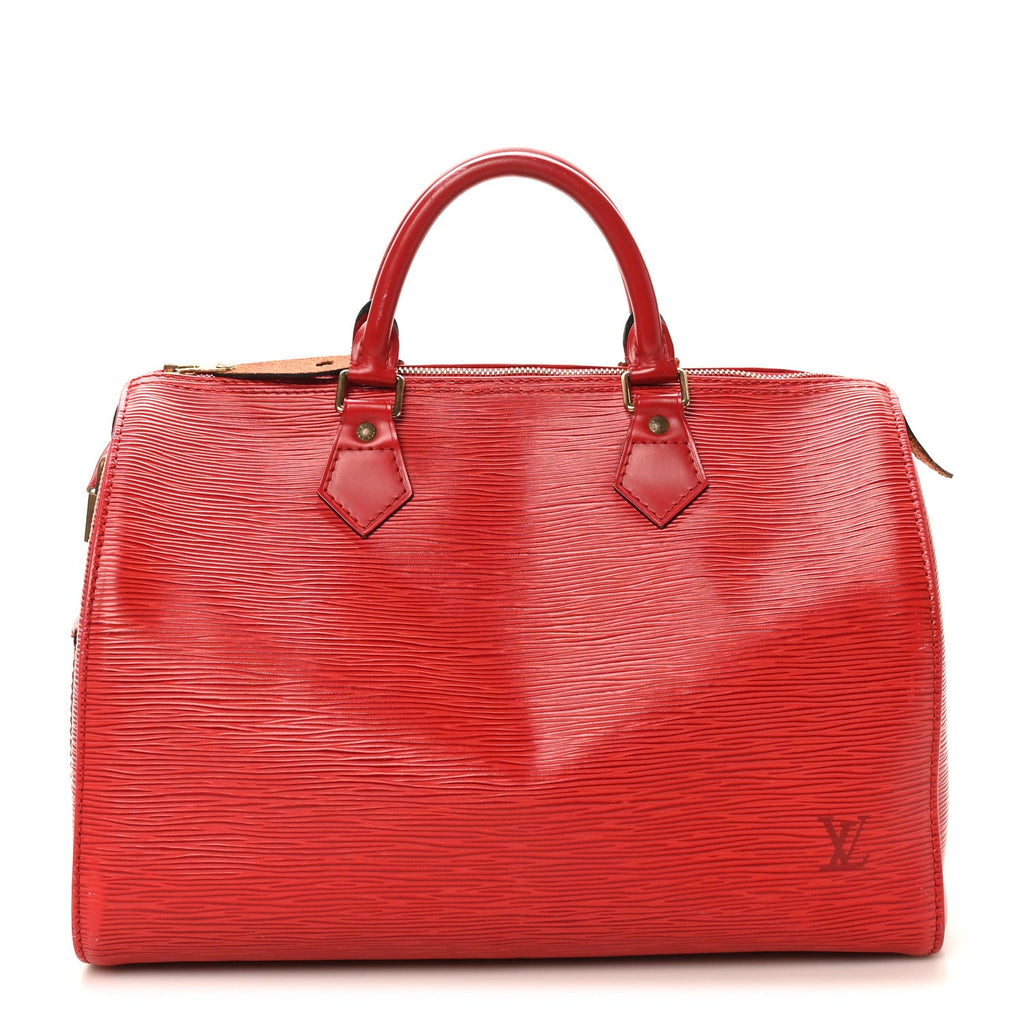 Louis Vuitton Epi Speedy 30 Castillan Red