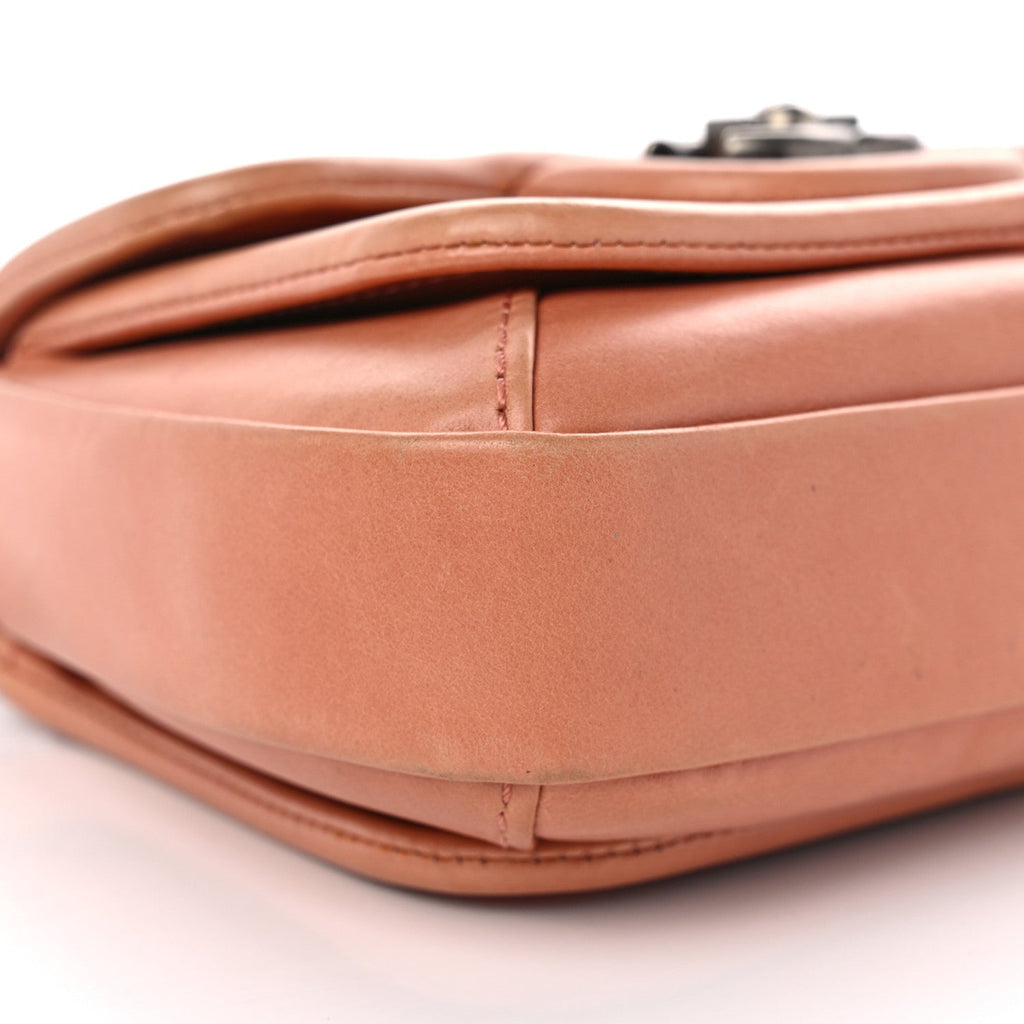 Chanel Calfskin Quilted Small Prestige Top Handle Flap Pink
