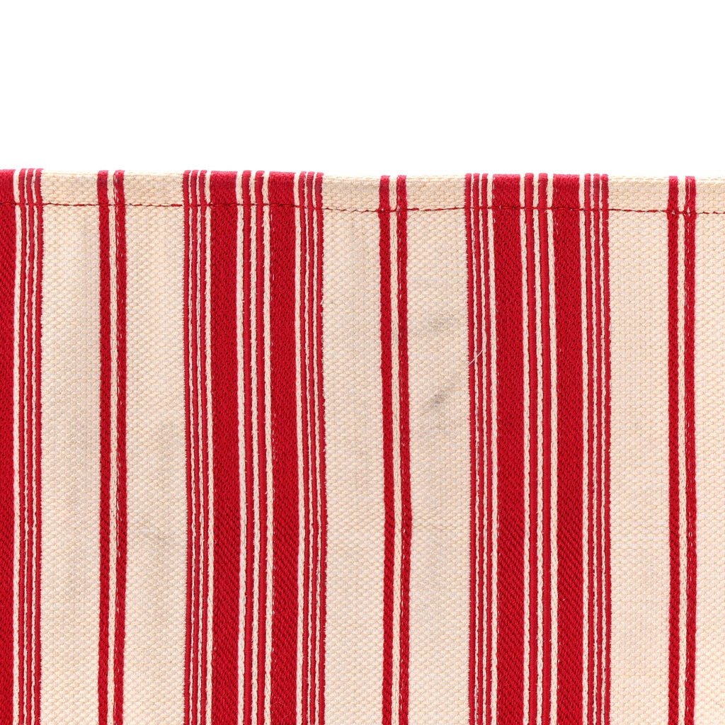 Christian Dior Canvas Embroidered Mykonos Large Striped Book Tote Red