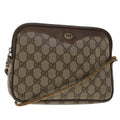GUCCI GG Canvas Shoulder Bag PVC Leather Beige  48136