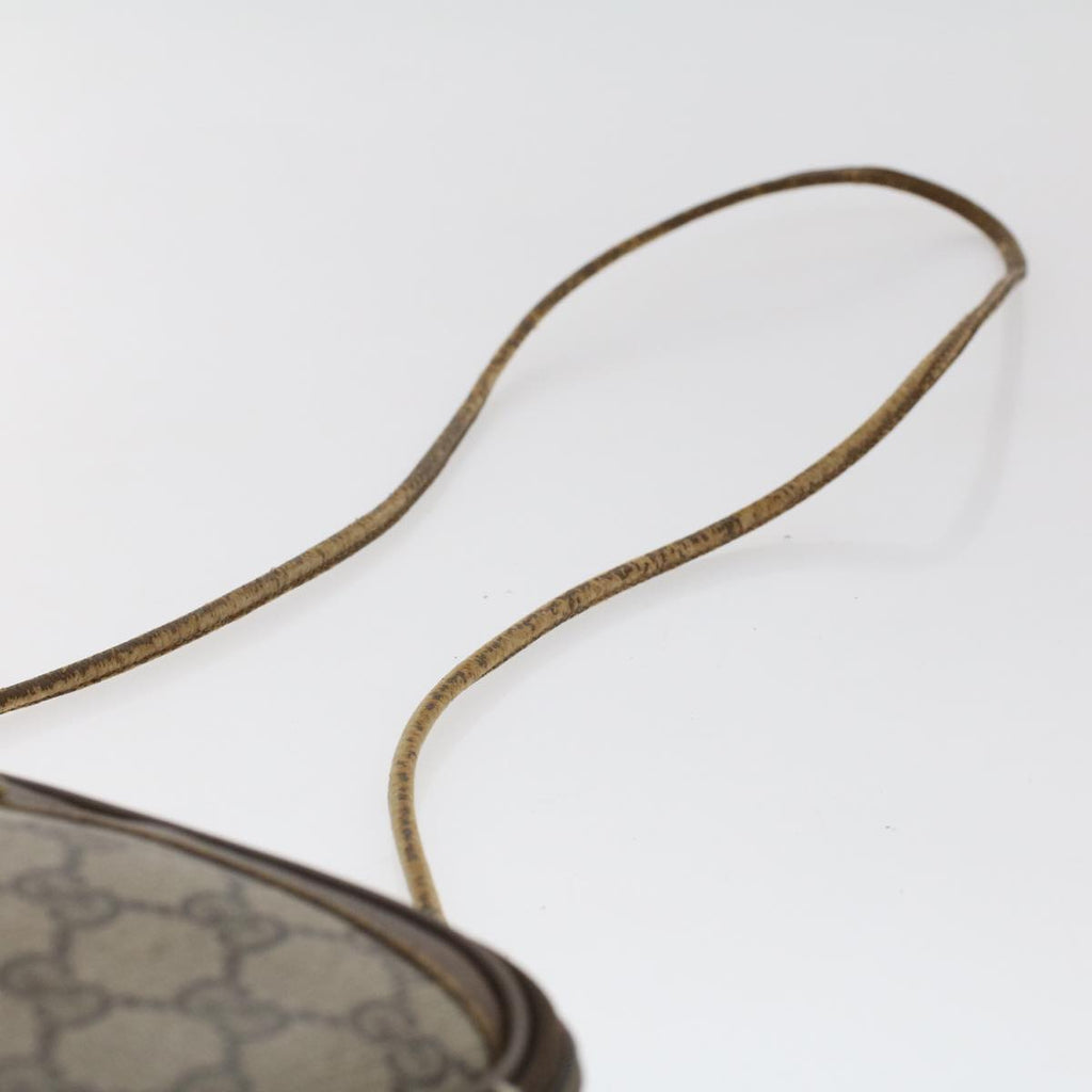 GUCCI GG Canvas Shoulder Bag PVC Leather Beige  48136