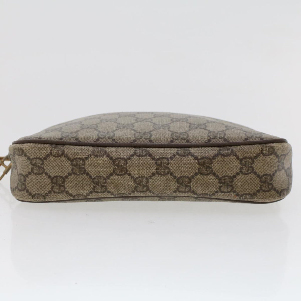 GUCCI GG Canvas Shoulder Bag PVC Leather Beige  48136