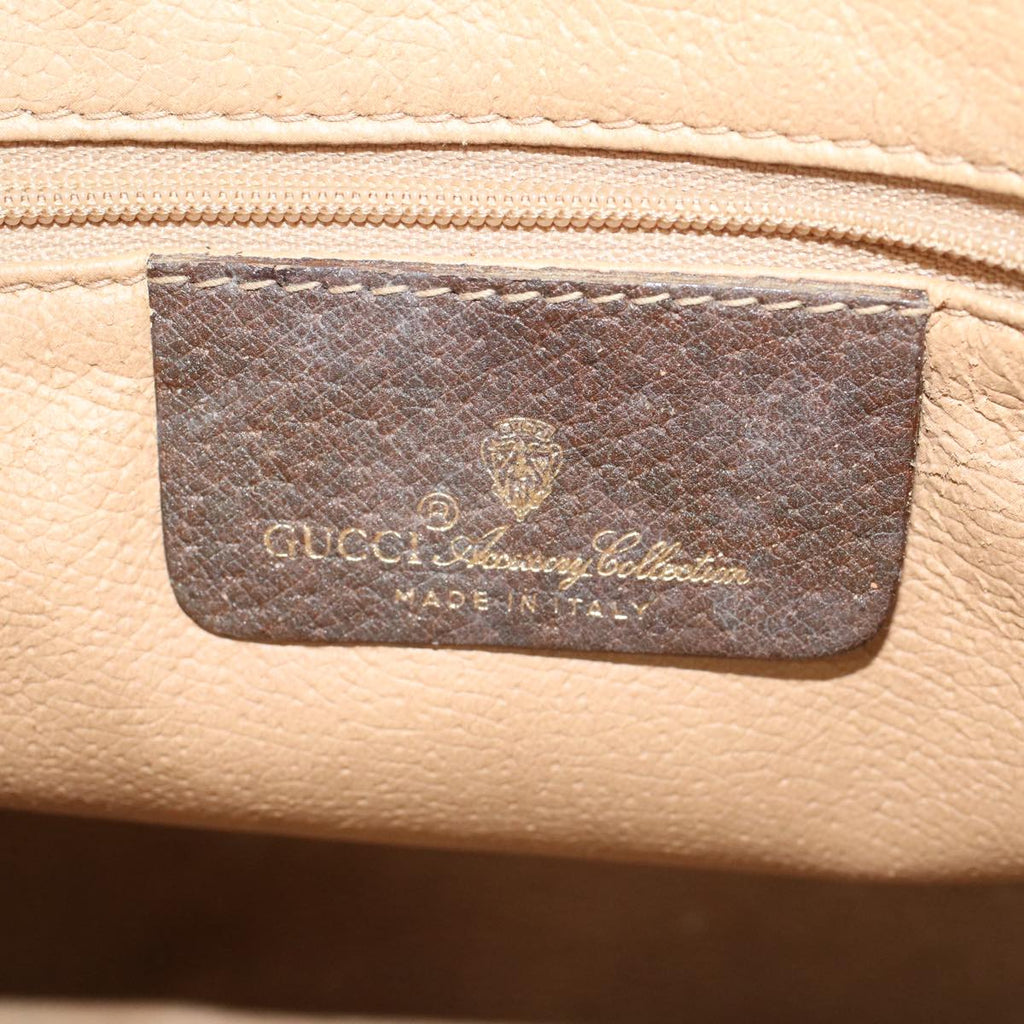 GUCCI GG Canvas Clutch Bag PVC Leather Beige 97.01.037  48147