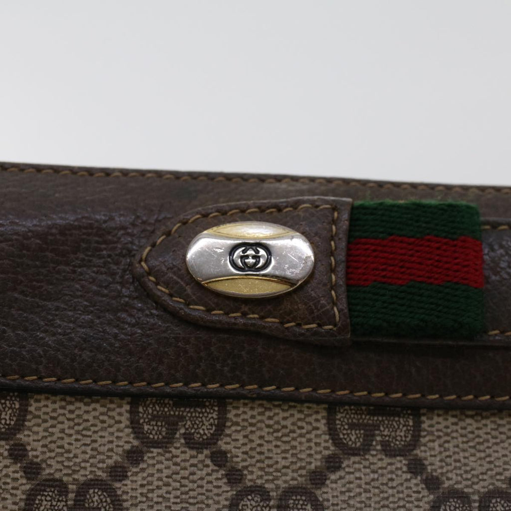 GUCCI GG Canvas Web Sherry Line Shoulder Bag Beige Red 904.02.035..  48148