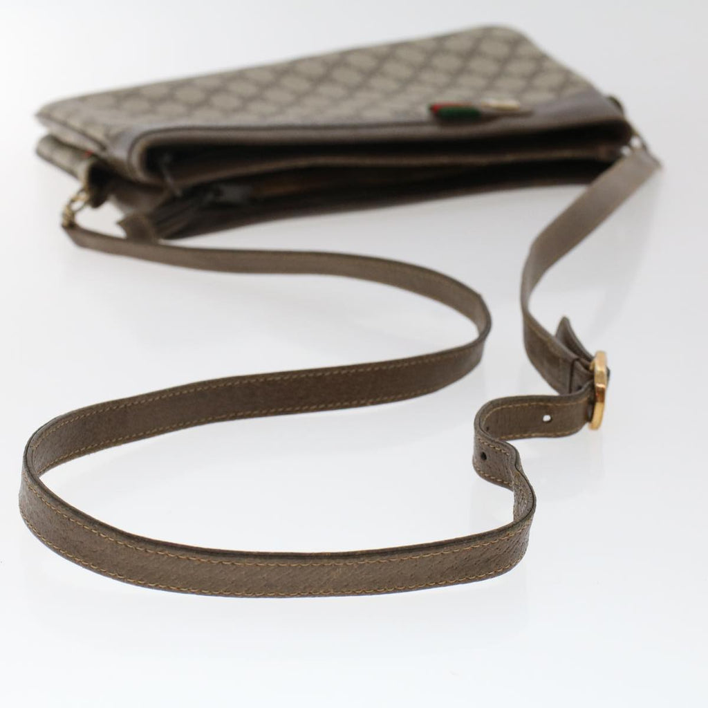 GUCCI GG Canvas Web Sherry Line Shoulder Bag Beige Red 904.02.035..  48148