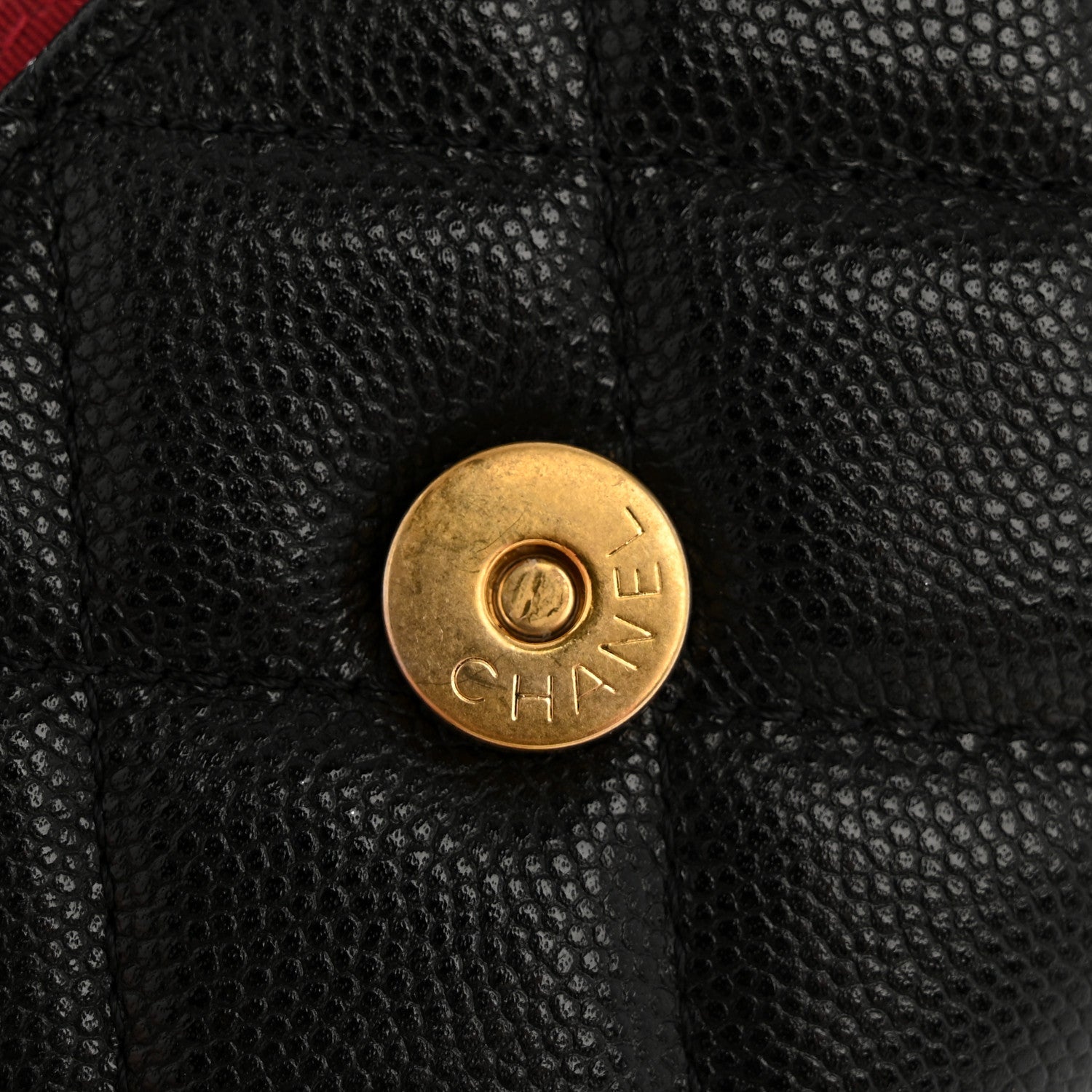 Chanel Caviar Quilted Bracelet On Chain Clutch Black