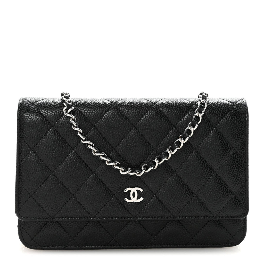Chanel Caviar Quilted Wallet on Chain WOC Black