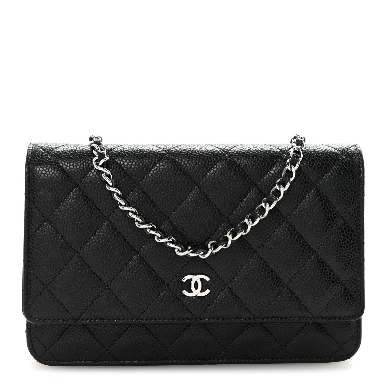 Chanel Caviar Quilted Wallet on Chain WOC Black