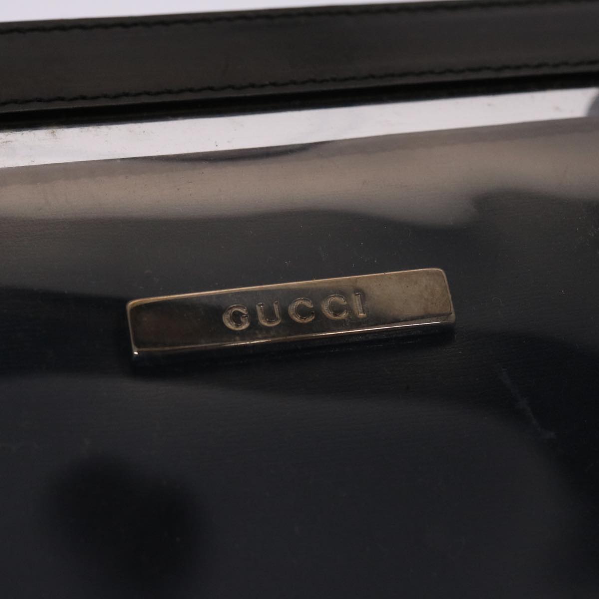 GUCCI Shoulder Bag Vinyl Black  48186