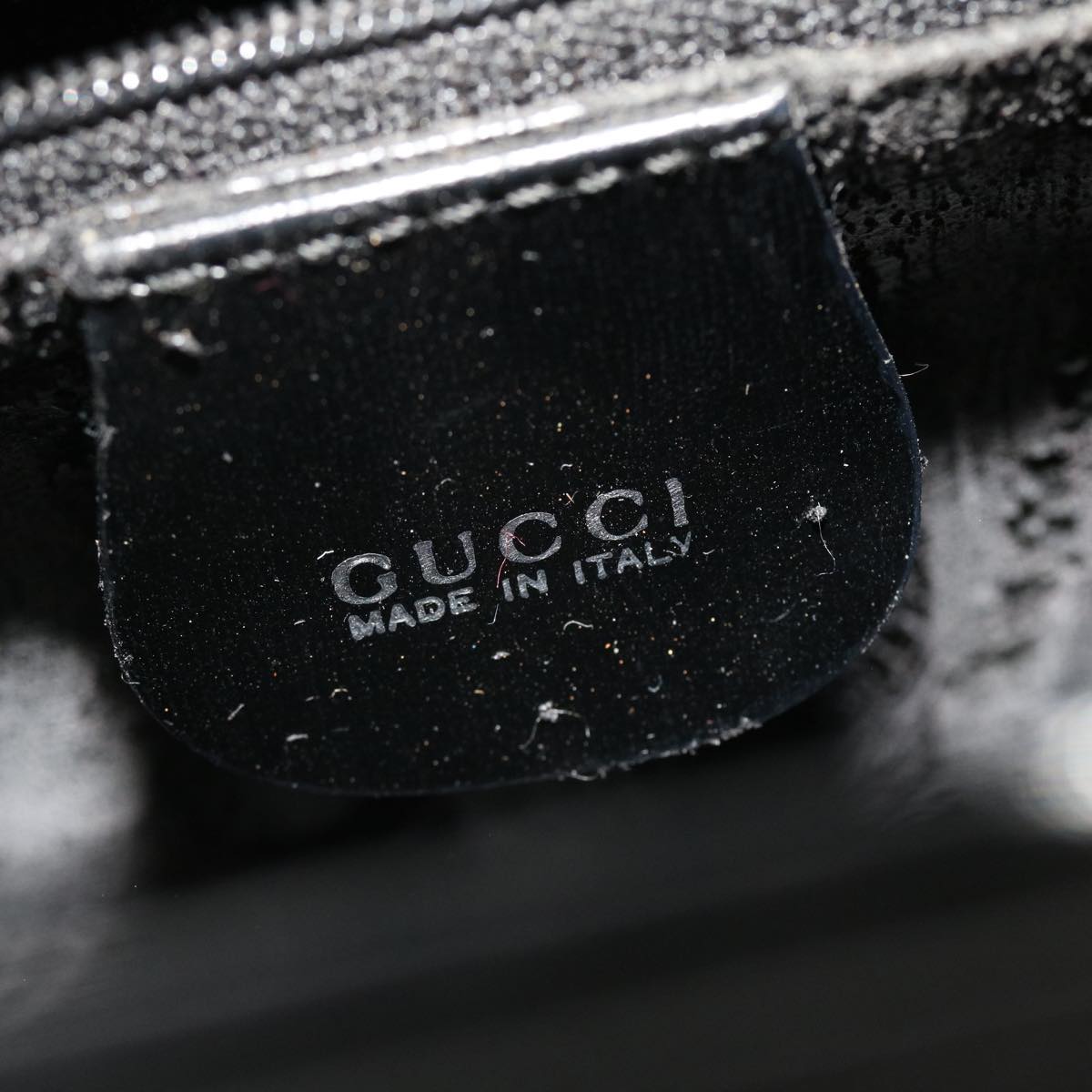GUCCI Shoulder Bag Vinyl Black  48186