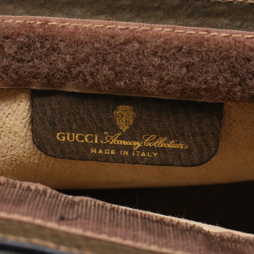 GUCCI GG Canvas Web Sherry Line Clutch Bag Beige Red Green 89.01.001  48199