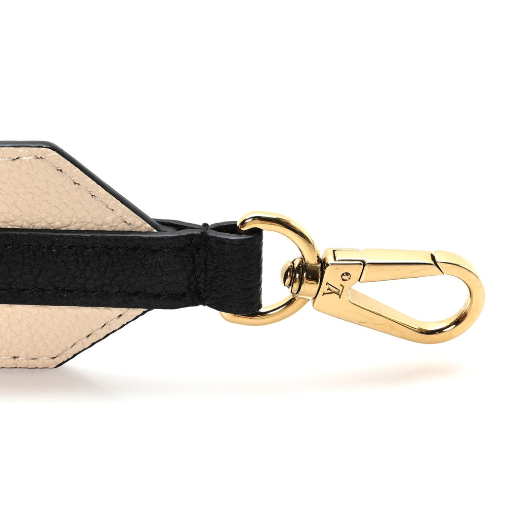 Louis Vuitton Empreinte Monogram Bandouliere Shoulder Strap Black Beige