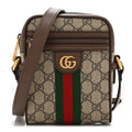 Gucci GG Supreme Monogram Web Mini Ophidia Messenger Brown