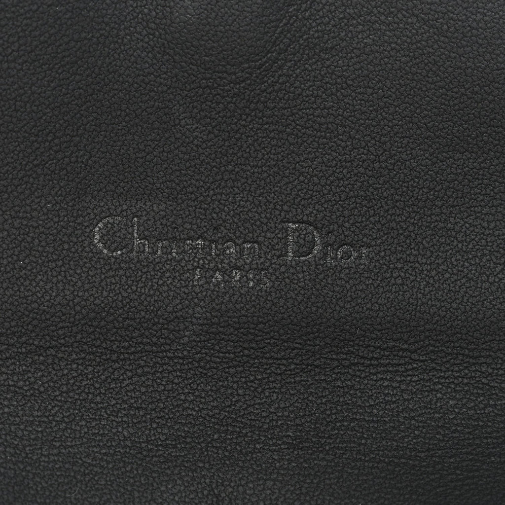 Christian Dior Ultra Matte Calfskin Saddle Chain Wallet Pouch Black