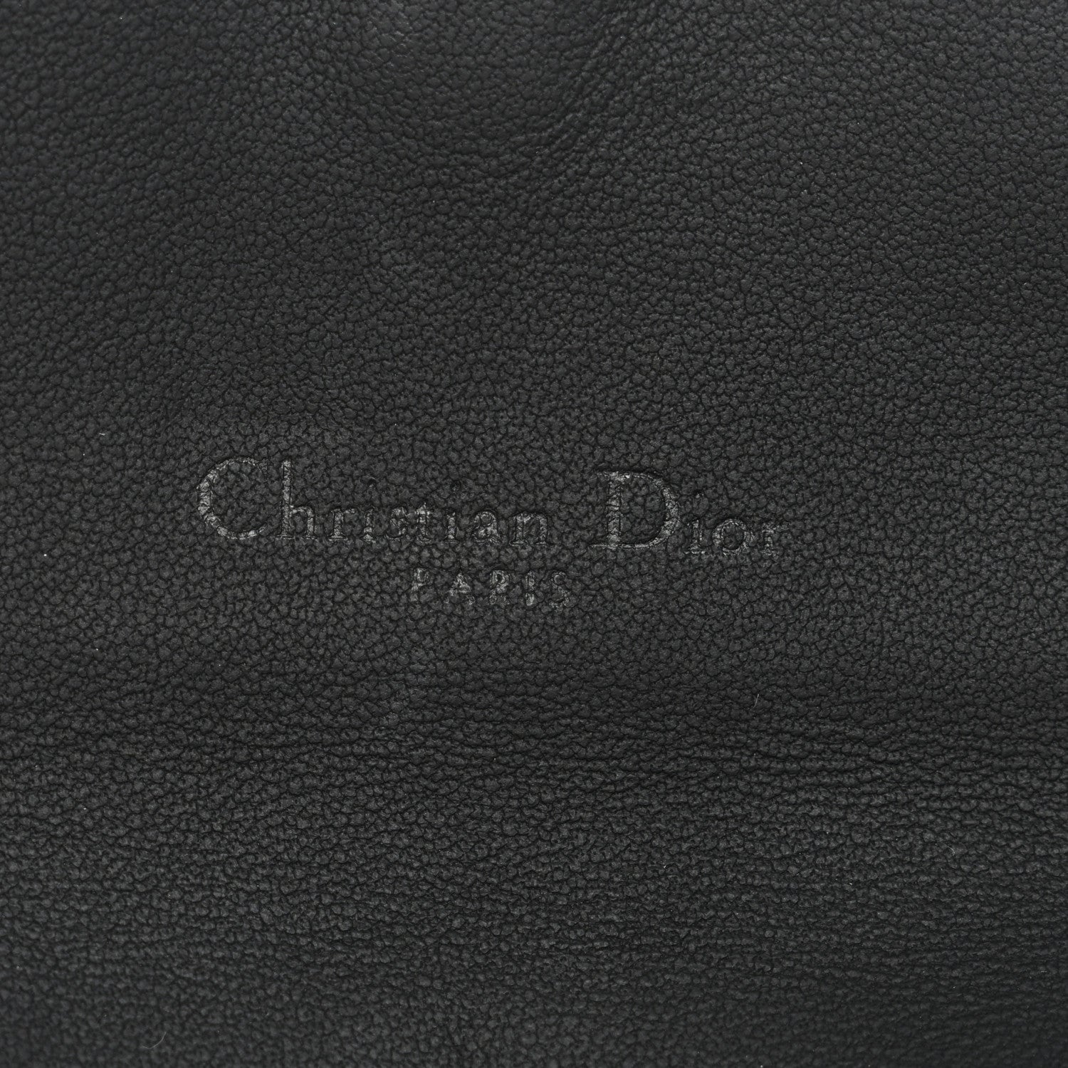 Christian Dior Ultra Matte Calfskin Saddle Chain Wallet Pouch Black