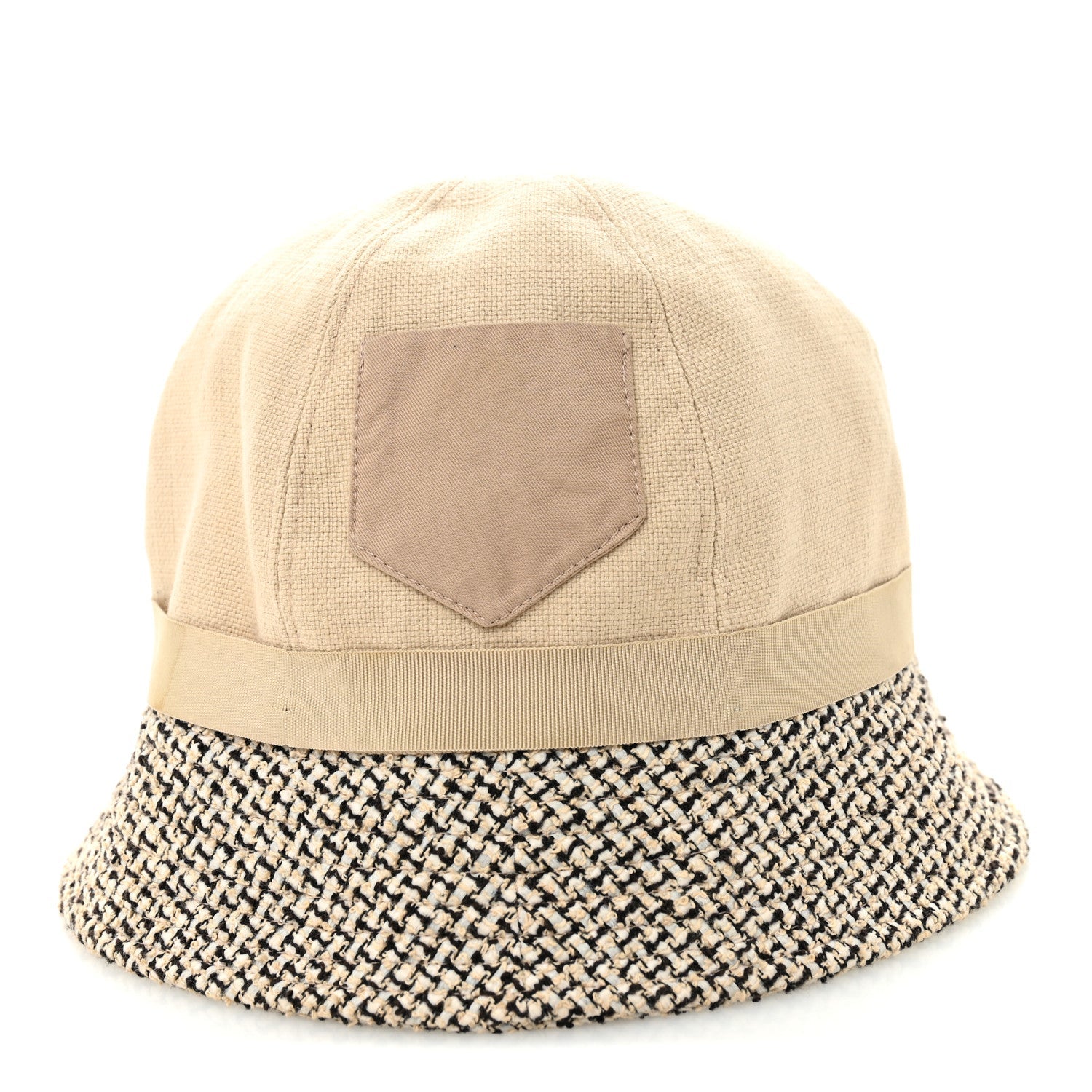 Chanel Tweed Bucket Hat 57 Beige