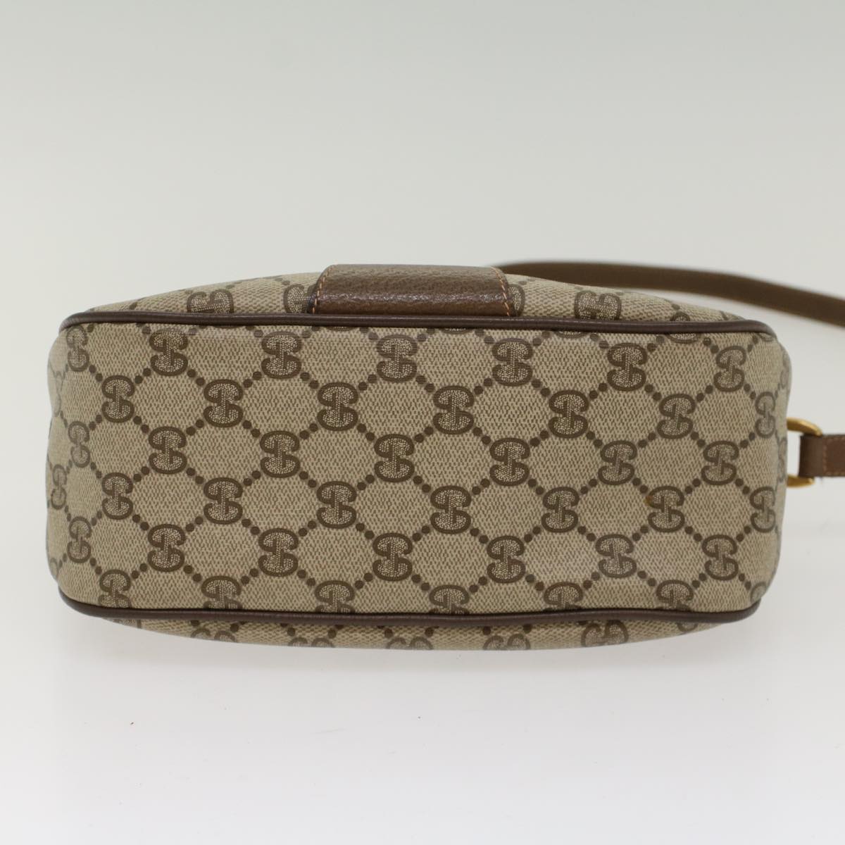 GUCCI GG Canvas Web Sherry Line Shoulder Bag Beige Green 39.02.032  48249