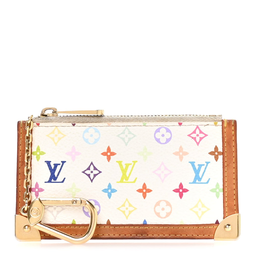 Louis Vuitton Monogram Multicolor Key Pouch White