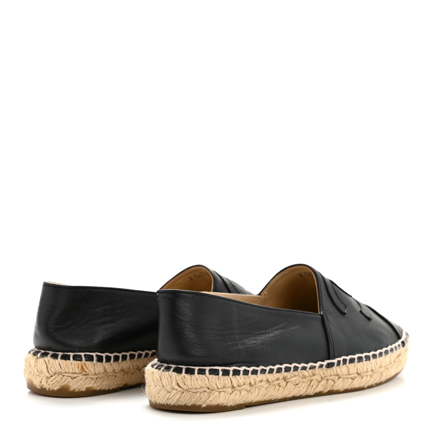 Lambskin CC Espadrilles 37 Black