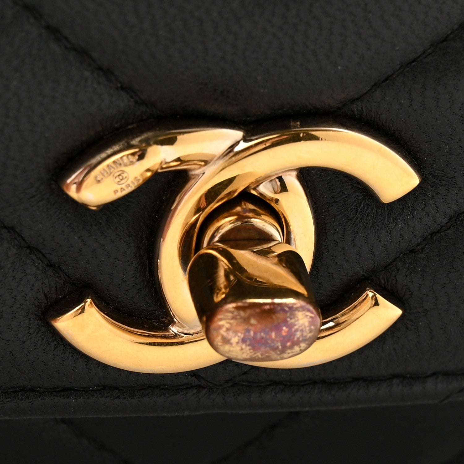 Chanel Lambskin Chevron Quilted Trendy CC Wallet On Chain WOC Black