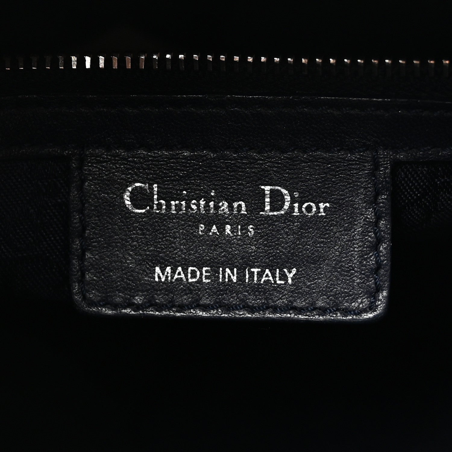 Christian Dior Lambskin Cannage Large Lady Dior Navy Blue