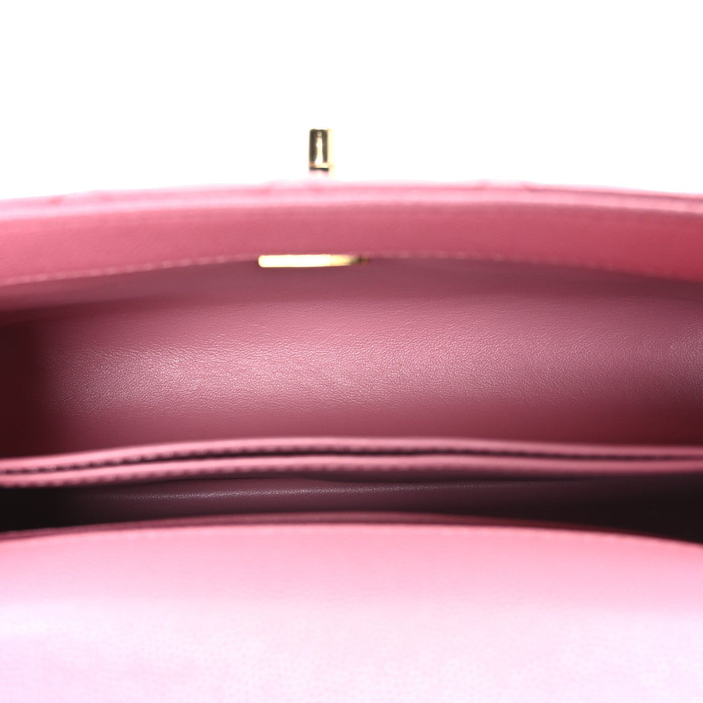 Chanel Caviar Quilted Mini Coco Chain Handle Flap Pink