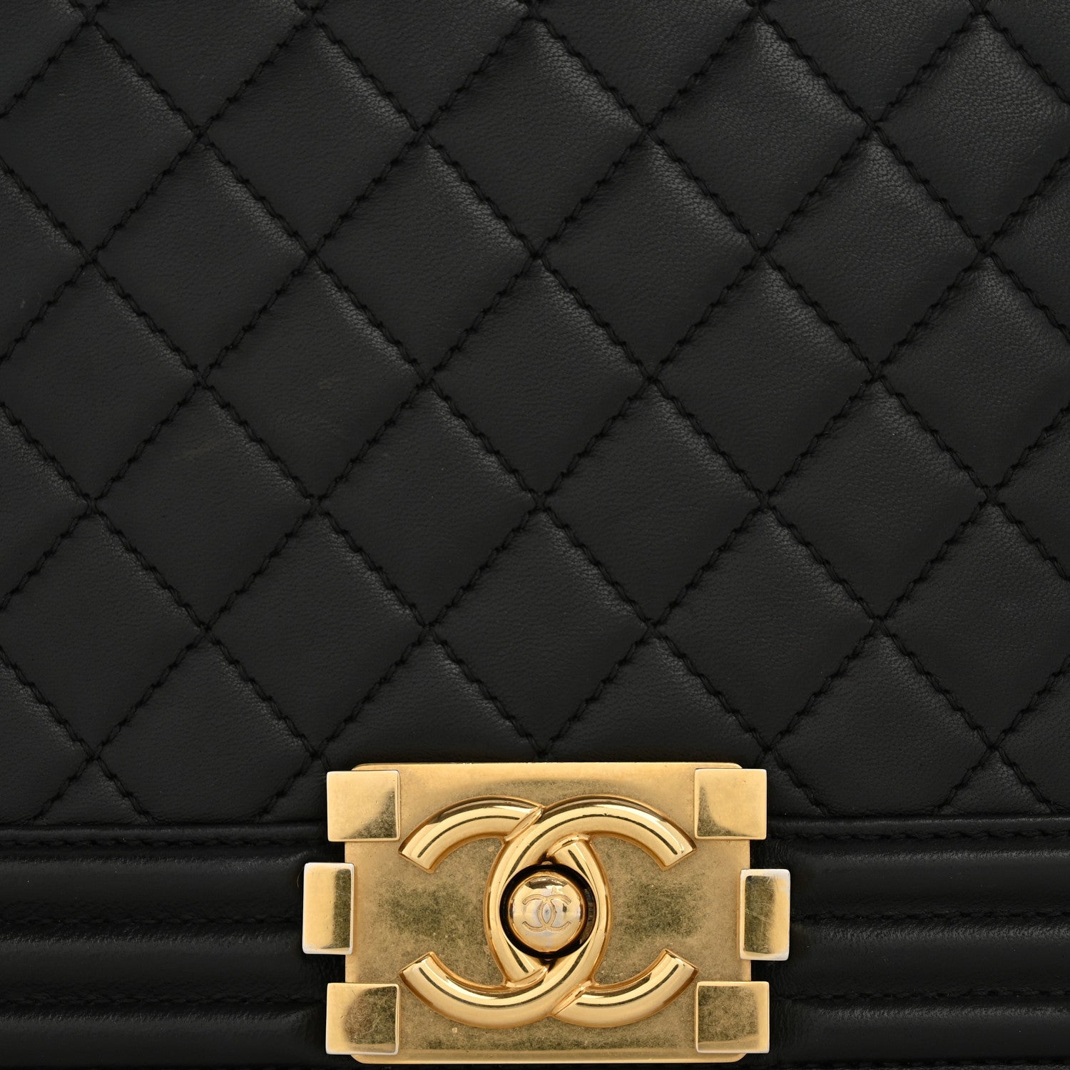 Chanel Lambskin Quilted New Medium Boy Flap Black