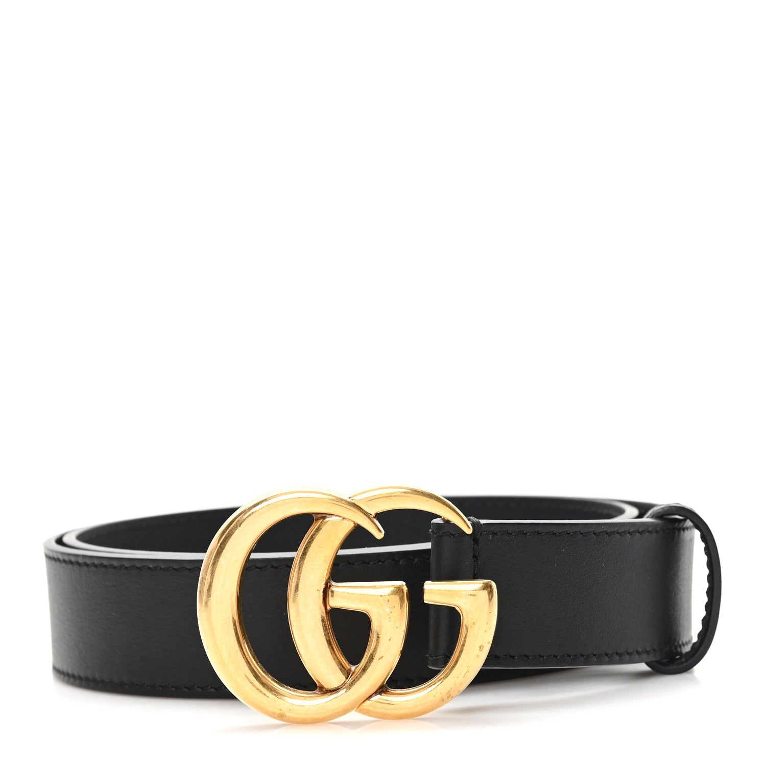 Gucci Calfskin Double G 30mm Belt 75 30 Black