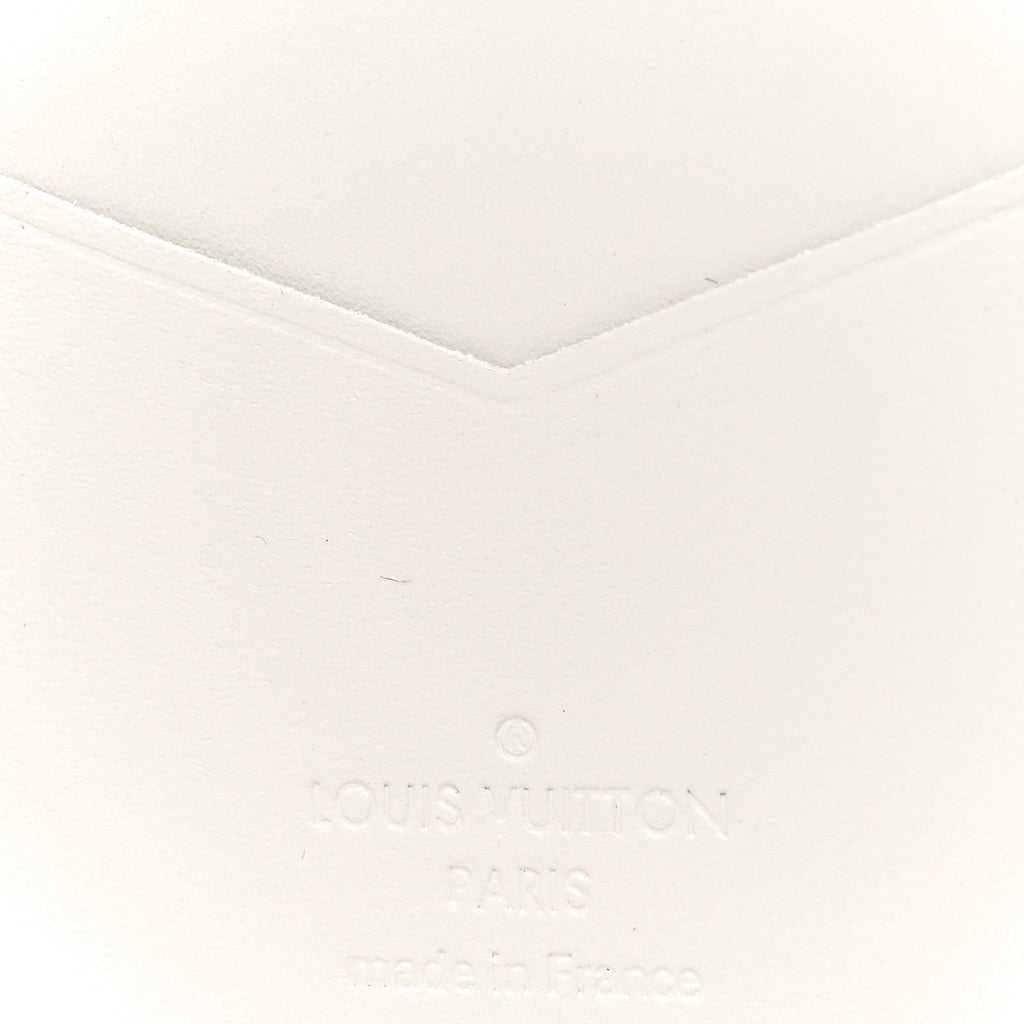 Louis Vuitton Calfskin Monogram Shadow Pocket Organizer NM White Navy