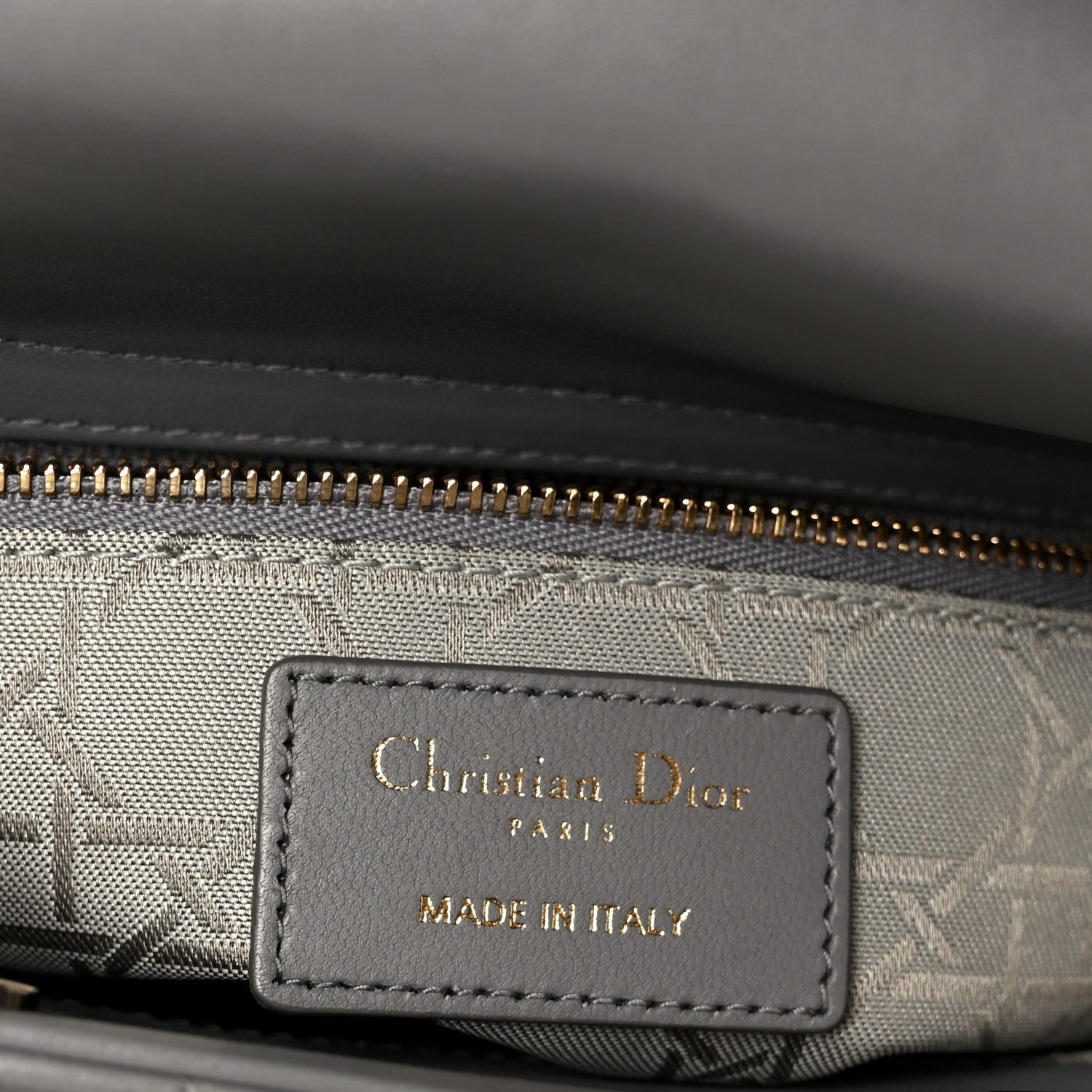 Christian Dior Lambskin Cannage Small Lucky Badges My Lady Dior Grey