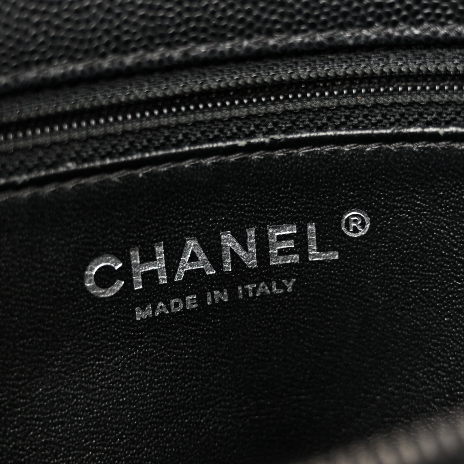 Chanel Caviar Lizard Embossed Quilted Small Coco Handle Flap Black