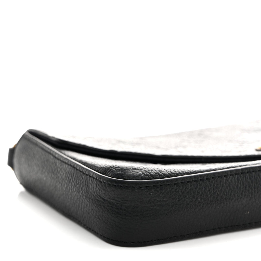Louis Vuitton Empreinte Pochette Felicie Chain Wallet Black