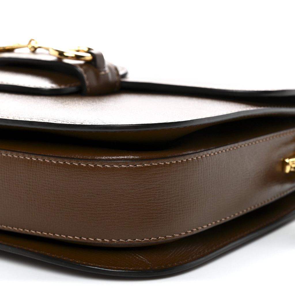 Gucci Azalea Calfskin Horsebit 1955 Shoulder Bag Brown Sugar