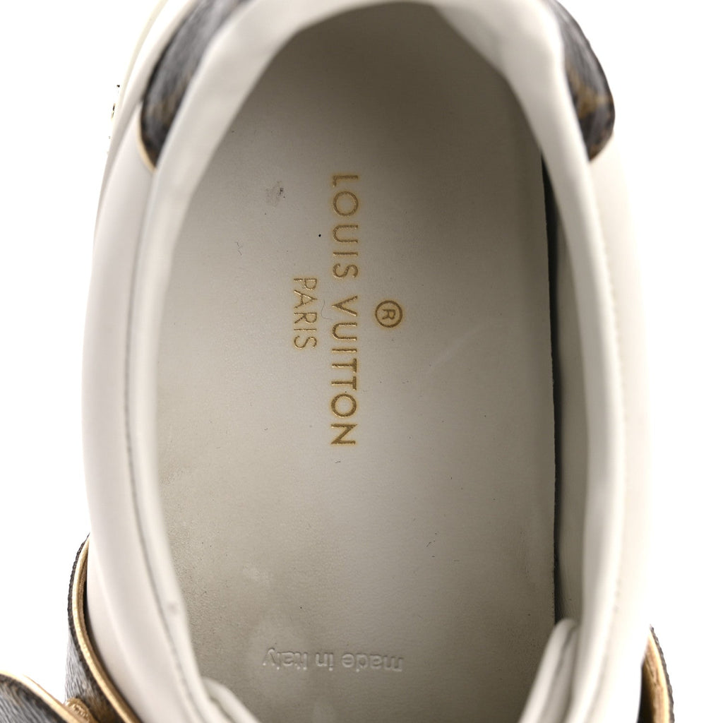 Louis Vuitton Calfskin Monogram Frontrow Sneaker 36 White