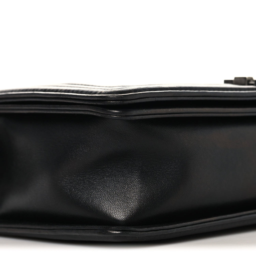 Chanel Lambskin Quilted New Medium Boy Flap Black