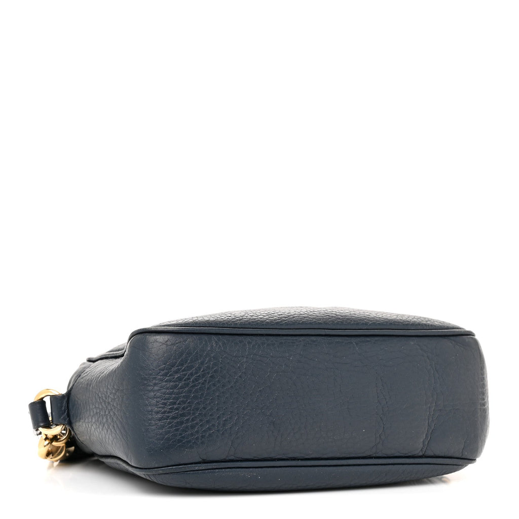 Gucci Pebbled Calfskin Small Soho Disco Bag Blue